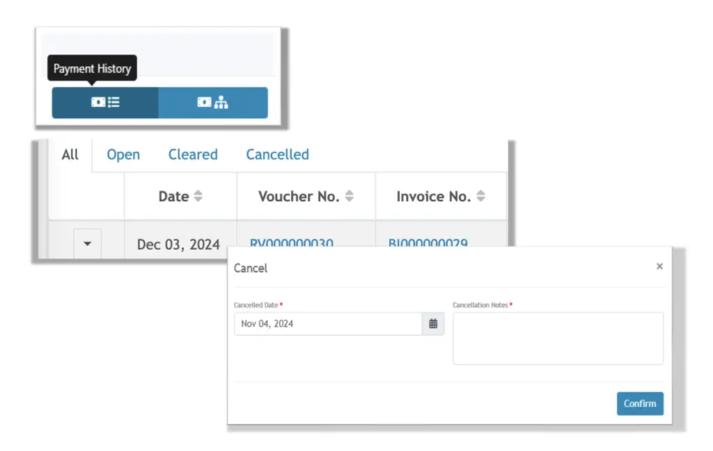 Edit Transaction with Payment